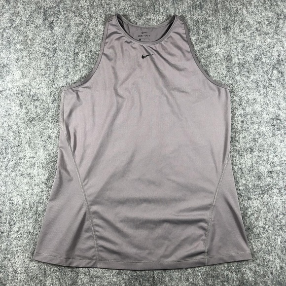 Nike Tops - Nike Dri-FIT Tank Top Women's Large Gray Racerback Running Athletic AO9966-056